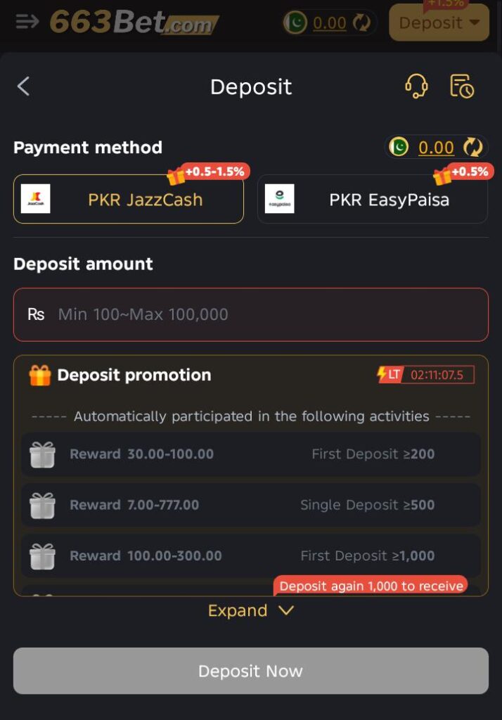 deposit